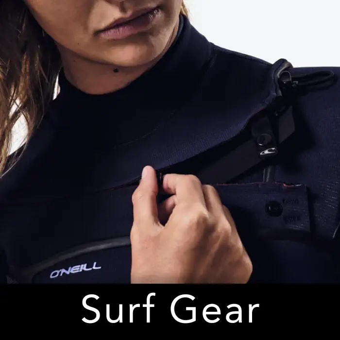 Link to our Surf Gear ranges. Includes wetsuits, accessories, impact jackets, life jackets, etc